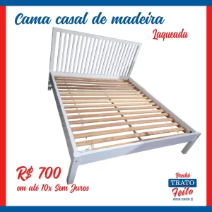 Cama casal Laqueada