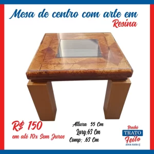 Mesa de centro resinada