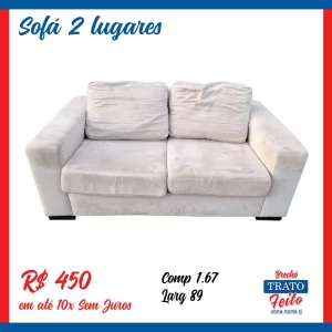 Sofá 2 lugares Bege