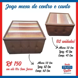 Mesa de centro e de canto vintage