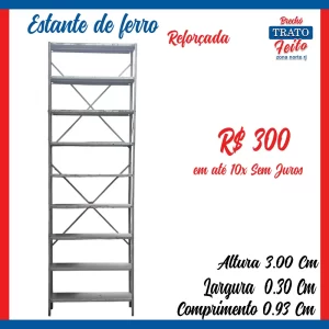 Estante de ferro 3 metros de altura