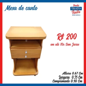 Mesa de canto amarela
