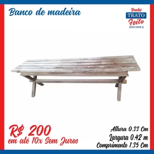 Banco de madeira