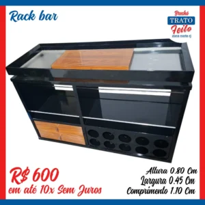 Bar com plataforma superior giratória