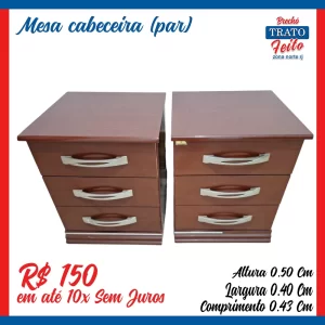 Mesa de cabeceira Mdf (par)