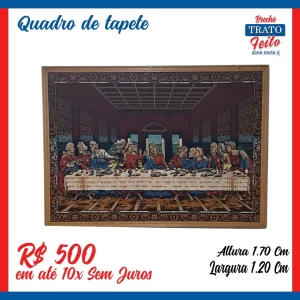 Quadro de tapete Santa Ceia