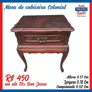 Mesa de cabeceira  colonial