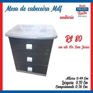Mesa de cabeceira Mdf Unitária