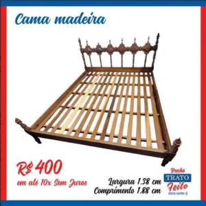 Cama casal madeira