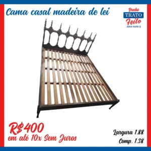 Cama casal madeira