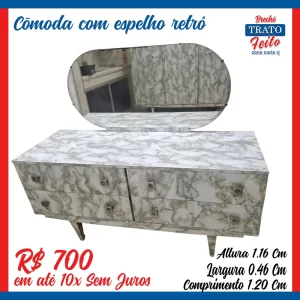 CÔmoda com espelho Mid century modern