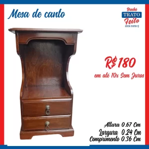 Mesa de telefone/canto de madeira