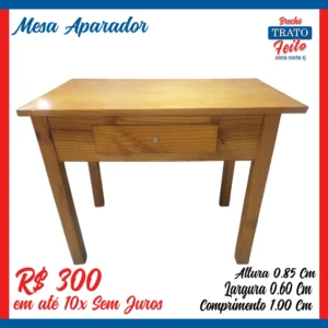 Mesa aparador com gaveta