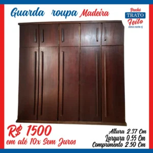 Guarda roupa Madeira 10 portas