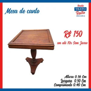 Mesa de canto de madeira