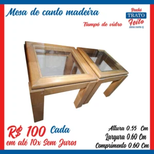 Mesa de canto madeira