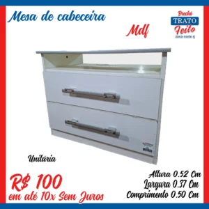 Mesa de cabeceira Unitária Mdf