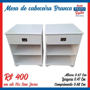 Mesa de cabeceira Branca