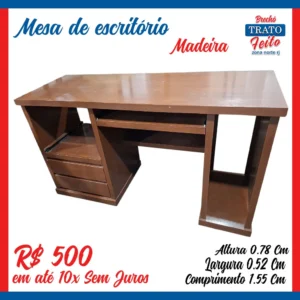 Mesa de escritório de madeira