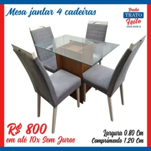 Mesa com 04 cadeiras