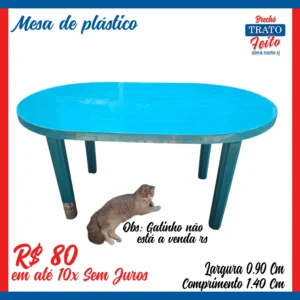 Mesa plástica azul