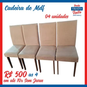 Cadeiras 04 unidades Bege