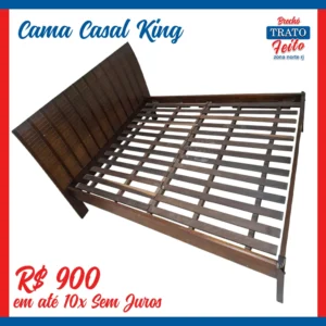 Cama King de madeira