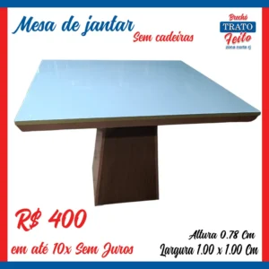 Mesa de jantar 1.00 x 1.00