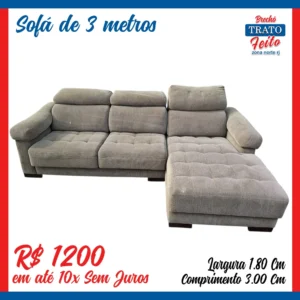 Sofá com chaise longue