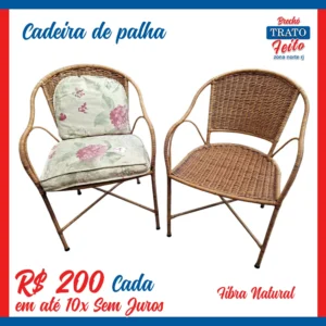 Cadeiras de palha Natural (cada)
