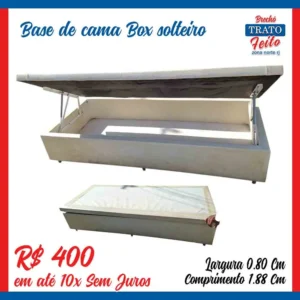 Base de cama solteiro com Baú