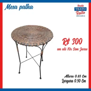 Mesa de canto de vime