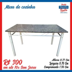 Mesa tampô de mármore