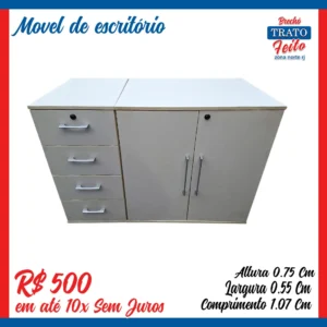 Armário de escritório e gaveteiro combinados