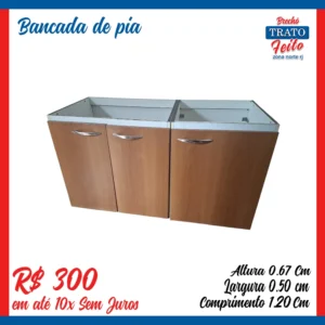 Bancada para baixo de pia
