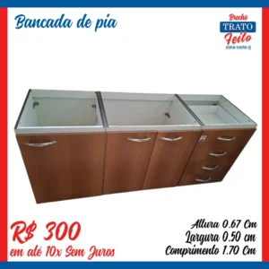 Bancada para baixo de pia