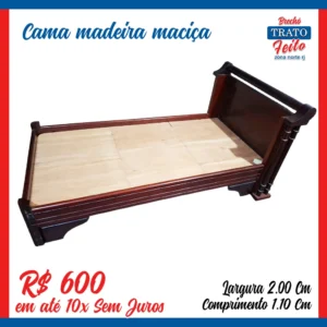 Cama solteiro madeira maciça