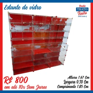 Estante de vidro