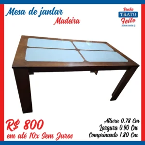 Mesa avulsa de madeira