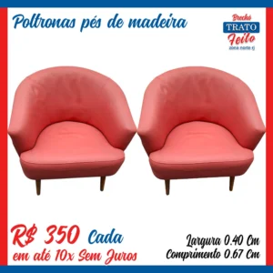 Poltronas pés palito (cada)