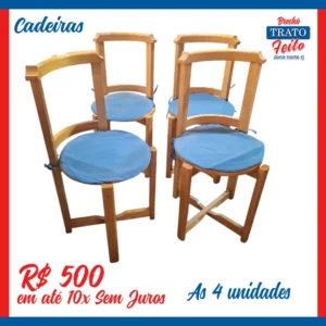 Cadeiras de madeira