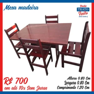 Mesa com 04 cadeiras