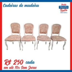 Cadeiras de madeira estilo Luis XV