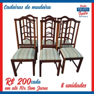 Cadeiras de madeira (cada)