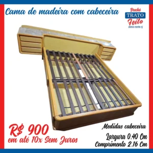 Cama casal com cabeceira