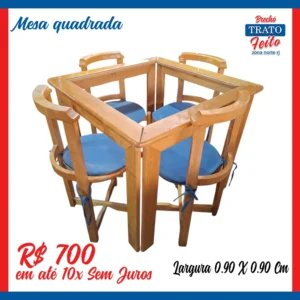 Mes com 04 banquetas