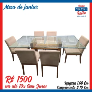 Mesa de jantar com 06 Cadeiras