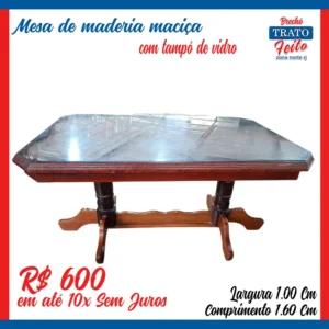 Mesa de maderia maciça