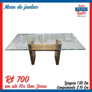Mesa jantar sem cadeiras