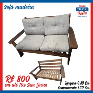 Sofá de madeira